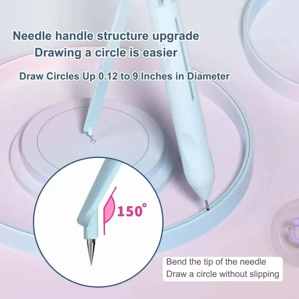 Piece of Compass Pen, Dual-purpose Tool for Drawing and Writing,Office and Study Stationery