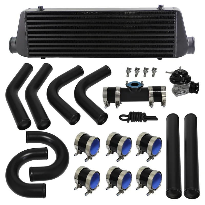 

Universal Intercooler 2.5" 63mm + Alloy Pipe Hoses + 10PSI Turbo Blow Off Valve Kit