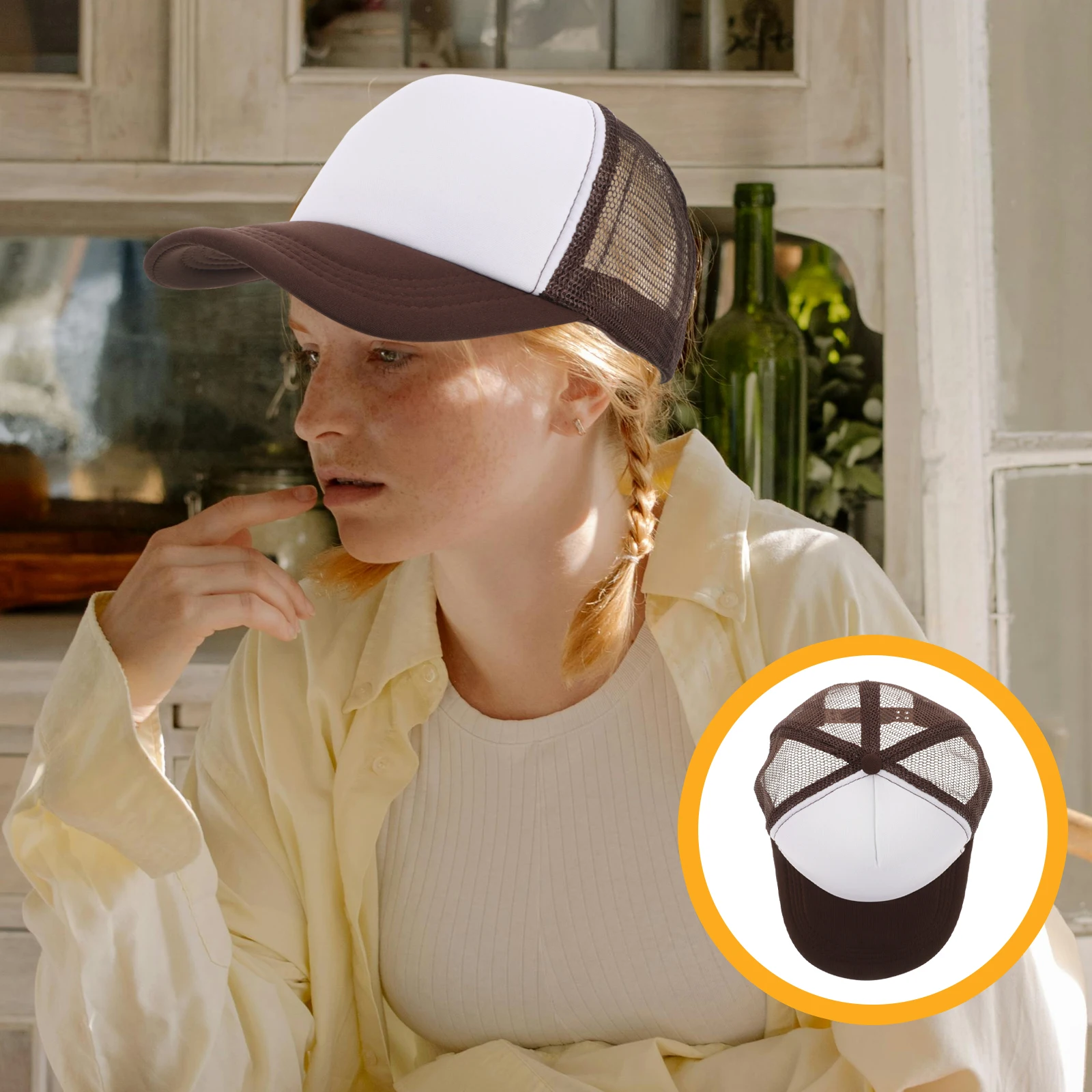 

5pcs Blank Heat Sublimation Hats Blank Transfer DIY Trucker Baseball Caps Adjustable Mesh Back Plain Unisex Sublimation