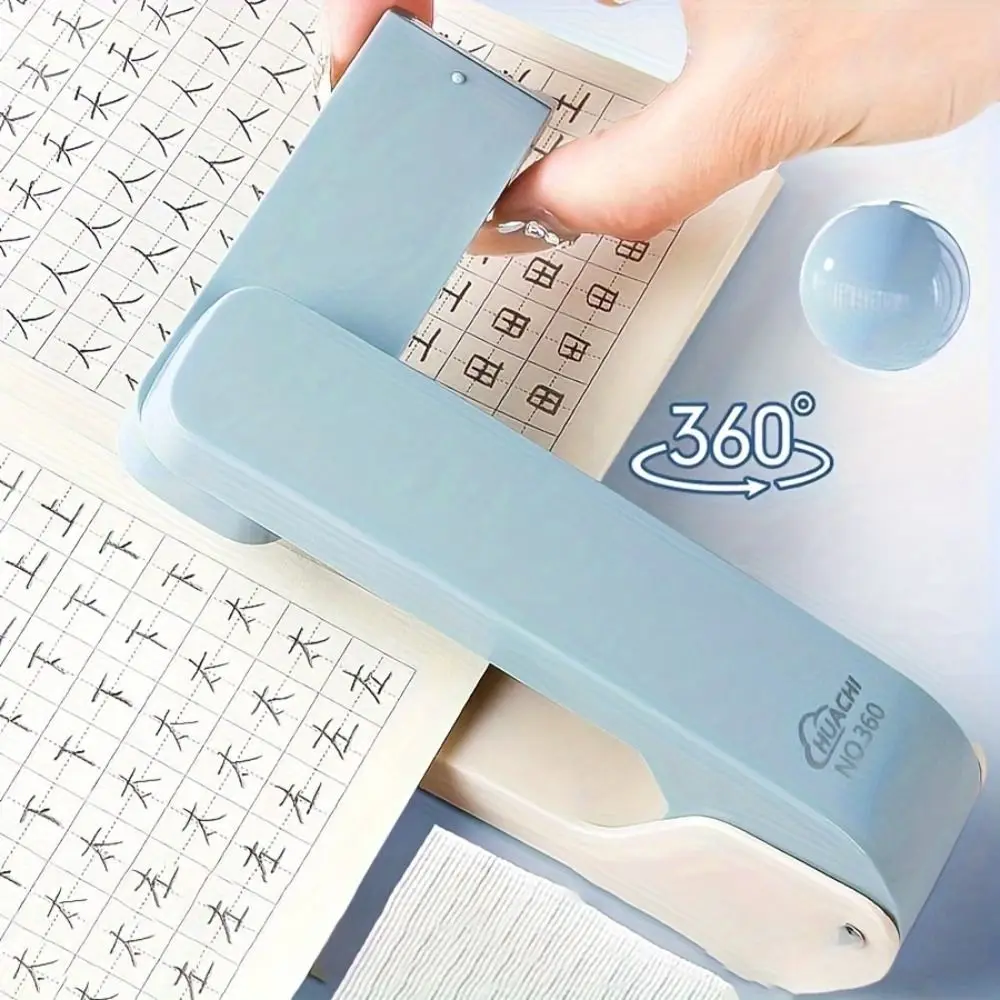 360-degree Rotating Desktop Stapler Multifunction Metal Labor-Saving Stapler Up To 25 Pages Portable Paper Stapling Machine