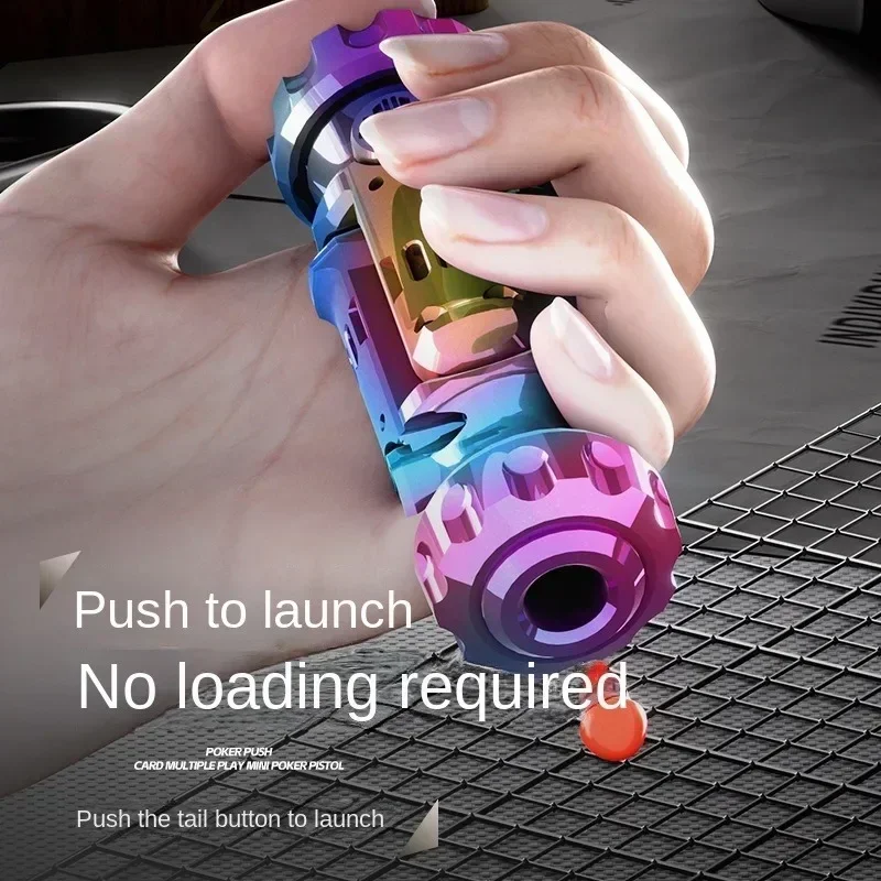 Stun Grenade Fidget Spinner Metal Miniature Pistol Launch Toy Gun with Ejectable Shells Stress Relief Finger Toys for Adults Kid