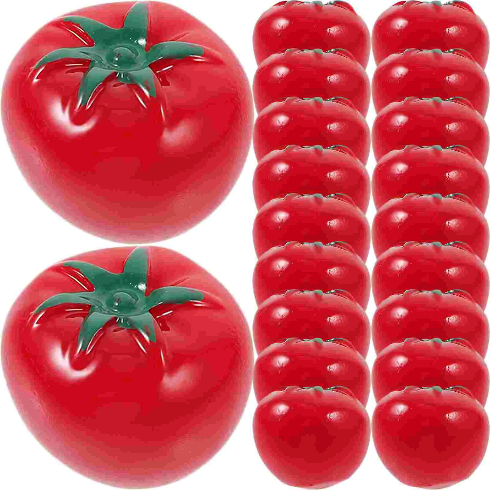 20 Pcs Mini Artificial Fruits Desktop Decor Tomato Faux DIY Resin Jewelry Accessories Child