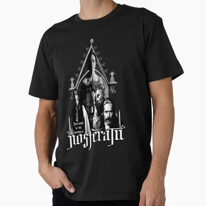 

Succumb To The Darkness Gothic Horror movie Nosferatu Vampire Scary Halloween Gift T shirt Large size Tops 100% cotton print tee