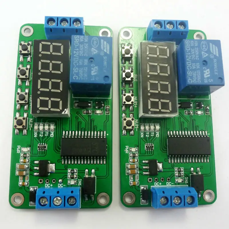 2x DC 12V Delay Relay Digital Tube LED Home Battery Car Time Switch for Smart Motorcycle