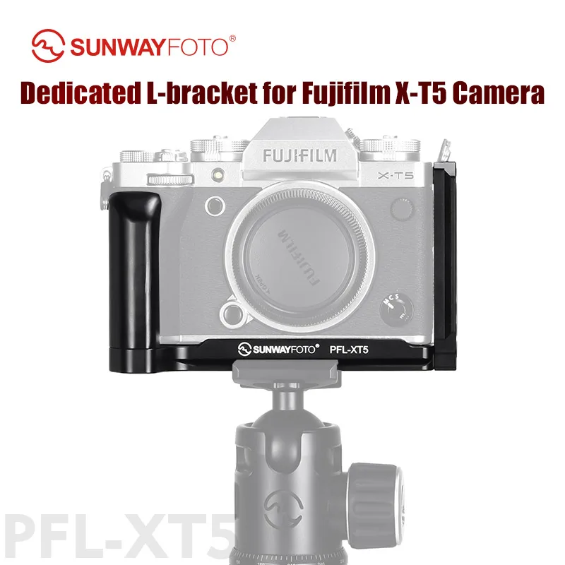 

SUNWAYFOTO PFL-XT5 L-bracket for Fujifilm X-T5 Arca Swiss Quick Release L Plate PF-XT5 Hand Grip