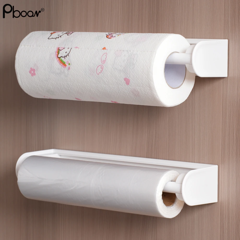 

Magnetic and Stick 1pc Kitchen Paper Holder&Plastic Wrap Storage Rack,Kitchen Towel Holder,Bathroom Paper Towel Rack