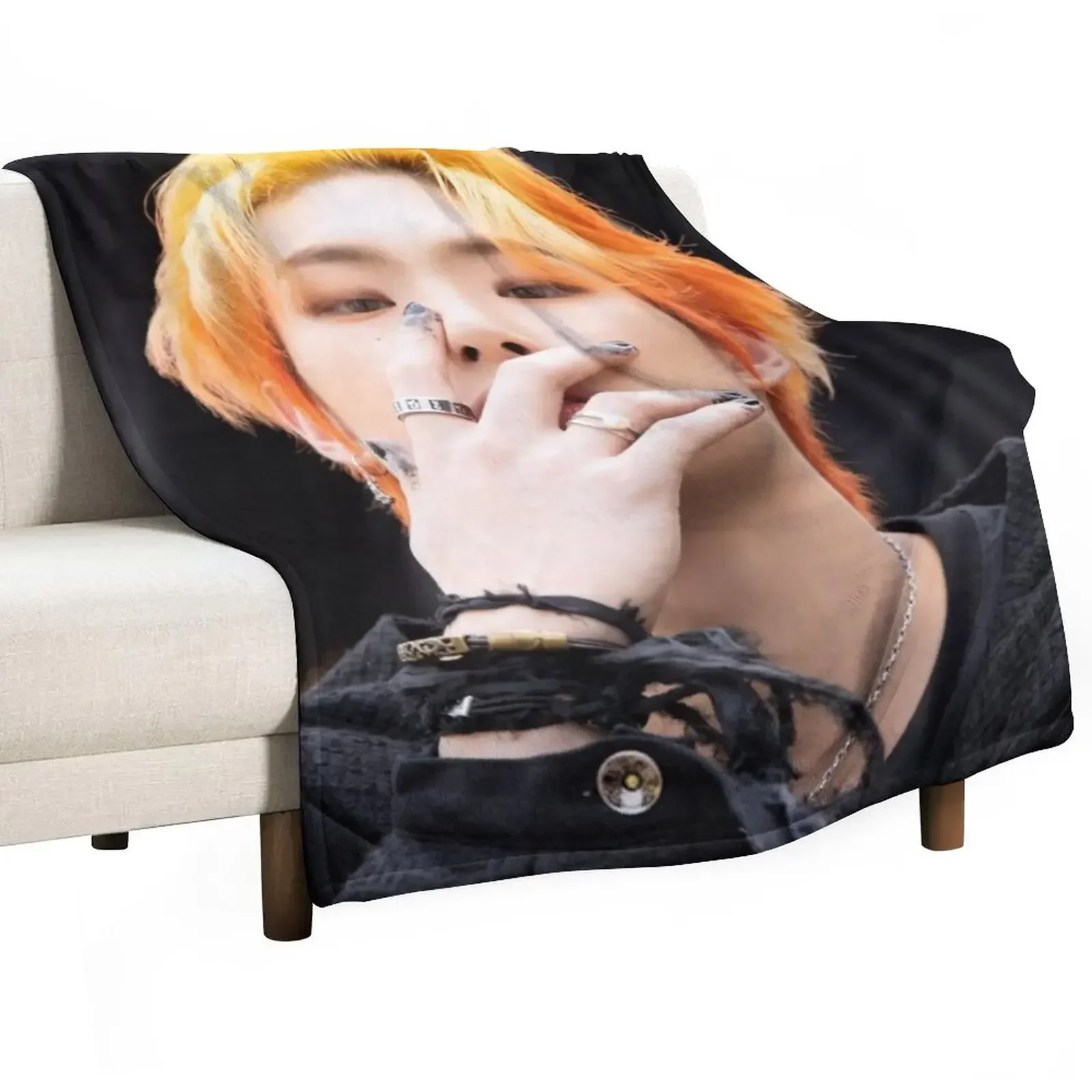 

MINGI ATEEZ - SPIN OFF: FROM THE WITNESS HALAZIA Throw Blanket Sofa Throw For Decorative Sofa Vintage Blankets