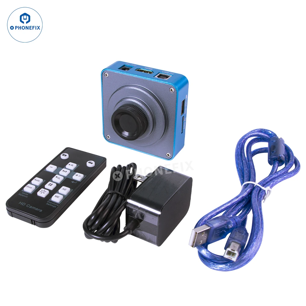 Câmera Hdmi Industry Video Microscope Câmera Usb tf Digital hd Lupa para Reparo de Chips de Telefone Móvel 24mp 2k 1080p 60fps