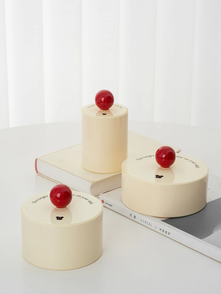 

Скандинавский акриловый органайзер Nordic Sle с крышкой для хранения ватных палочек, косметики, украшений и мелочей