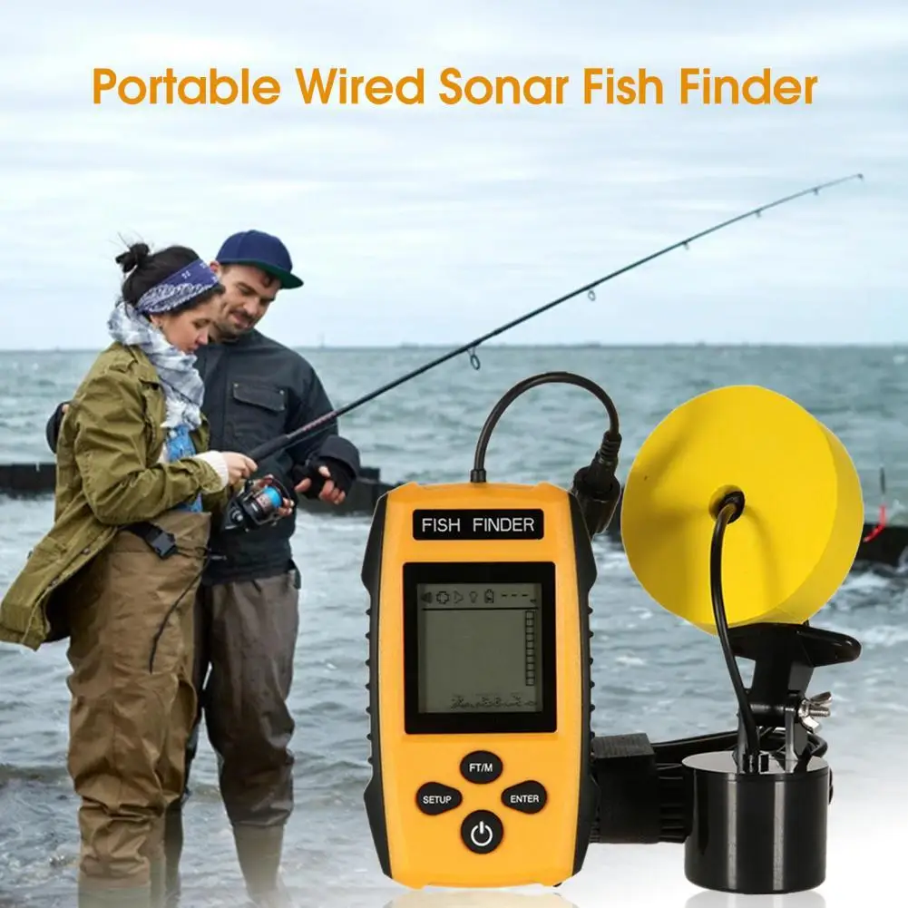 1 Set Fish Finder Wireless Anti-rust Helpful Digital Display Fishing Tool Shatterproof Fish Finding Device Fishing Accessories