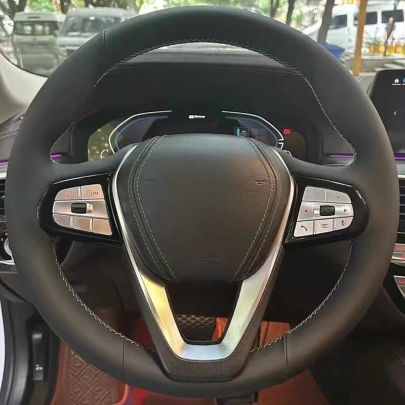 

Black Car Steering Wheel Cover DIY Microfiber Leather For BMW G30 530i 540i 520d 530e 2016-2018 G32 GT 630i 630 Auto Accessories