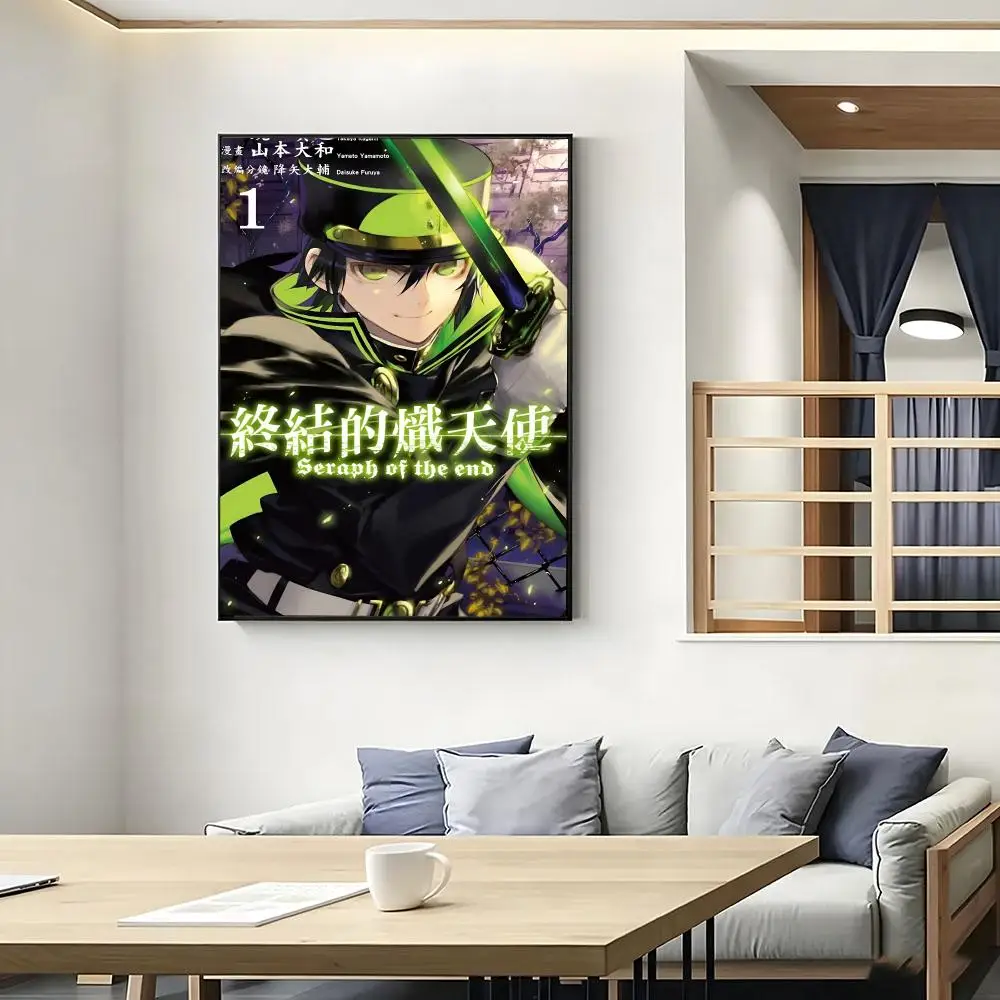Anime S-Seraph Of The E-End Painting Calligraphy Movie Posters And Prints Canvas Wall Art For Living Room Home Decor