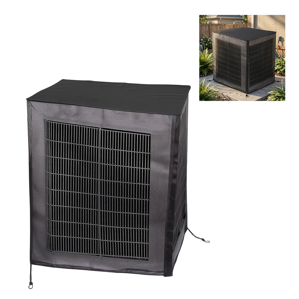 1pcs Detachable Air Conditioner Cover Waterproof Breathable Mesh Full Protection For HVAC Units Against Rain Snow Dust