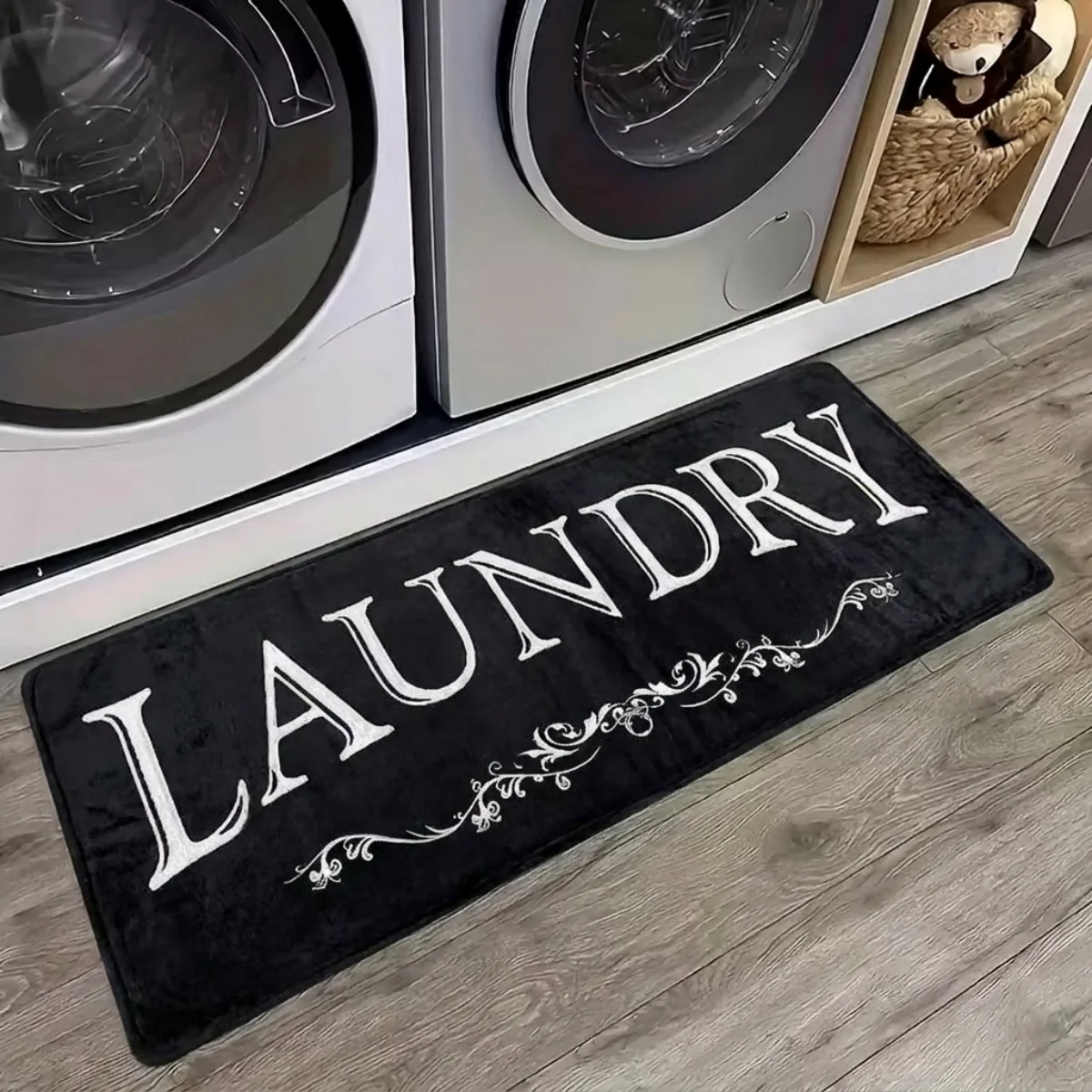 Long Kitchen Runner Floor Carpet Plush Flannel Rug Soft Decorative Non Slip Mat for Entryway