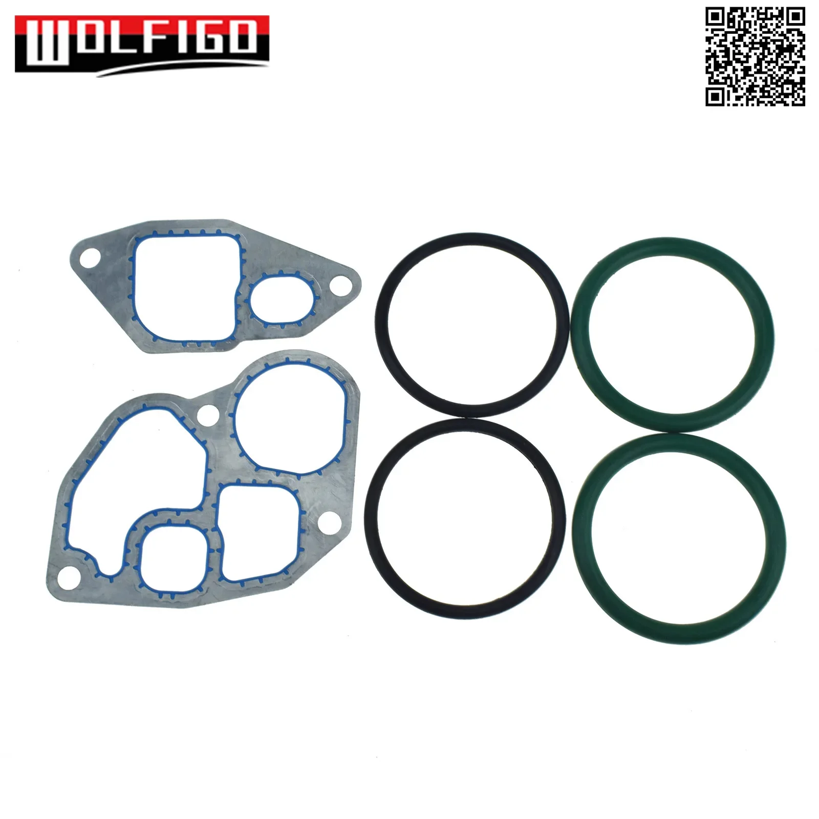 For 1994-2003 Ford F-250 F-350 F-450 7.3L Powerstroke Diesel Oil Cooler Gasket O-ring Kit F4TZ6A636A,F4TZ-6A636-A,1C3Z6A642AA