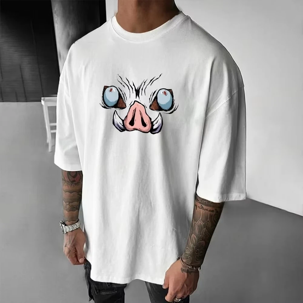 Demon Slayer Inosuke Hashibira Anime Printed T-shirt Men's and Women's T-shirt Men's Top Sports T-shirt Men's T-shirt 2026 New