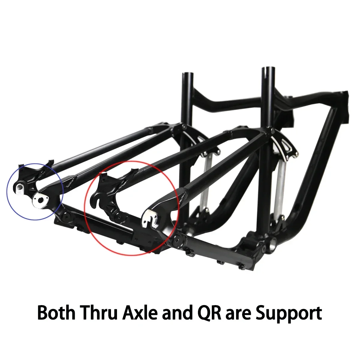Quadro de bicicleta 26 polegadas 27,5 polegadas 29 polegadas Mountain Bike Quadro de suspensão total Quadros de bicicleta elétrica de liga de alumínio