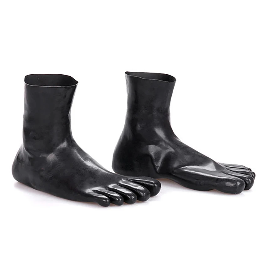 

Latex Rubber Socks Stocking Sexy Fetish Middle and Short Length Seamless 3D 5 Toe Socks Long Knee Socks for Men Women