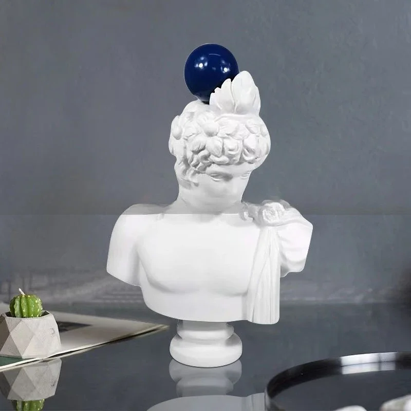 Ancient Greek portrait sculpture model room living room entrance ornament TV cabinet
