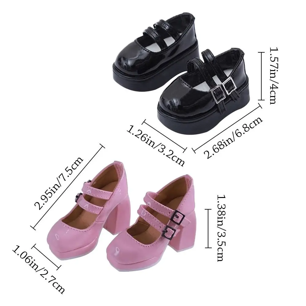 PU Leather High Quality Princess High Heels Cute Doll Shoes DIY Accessories Play House Shoes for 1/3 1/4 BJD 45/60cm Dolls