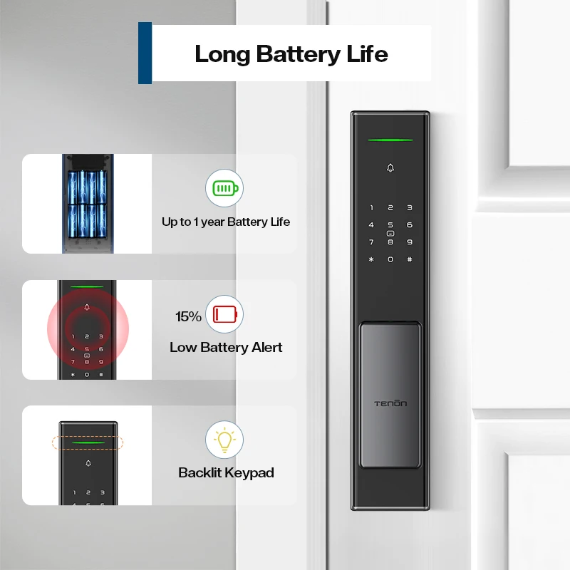 Tuya Inteligentny inteligentny zamek do drzwi Bluetooth Elektronika domowa Automatyczna aplikacja do rozpoznawania linii papilarnych bez klucza Wodoodporna karta