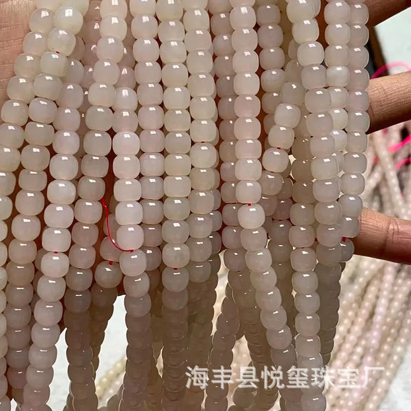 Hetian Jade Root Powder Buddhist Beads Multi-Strand Sweater Chain Bracelet 6*Accessories