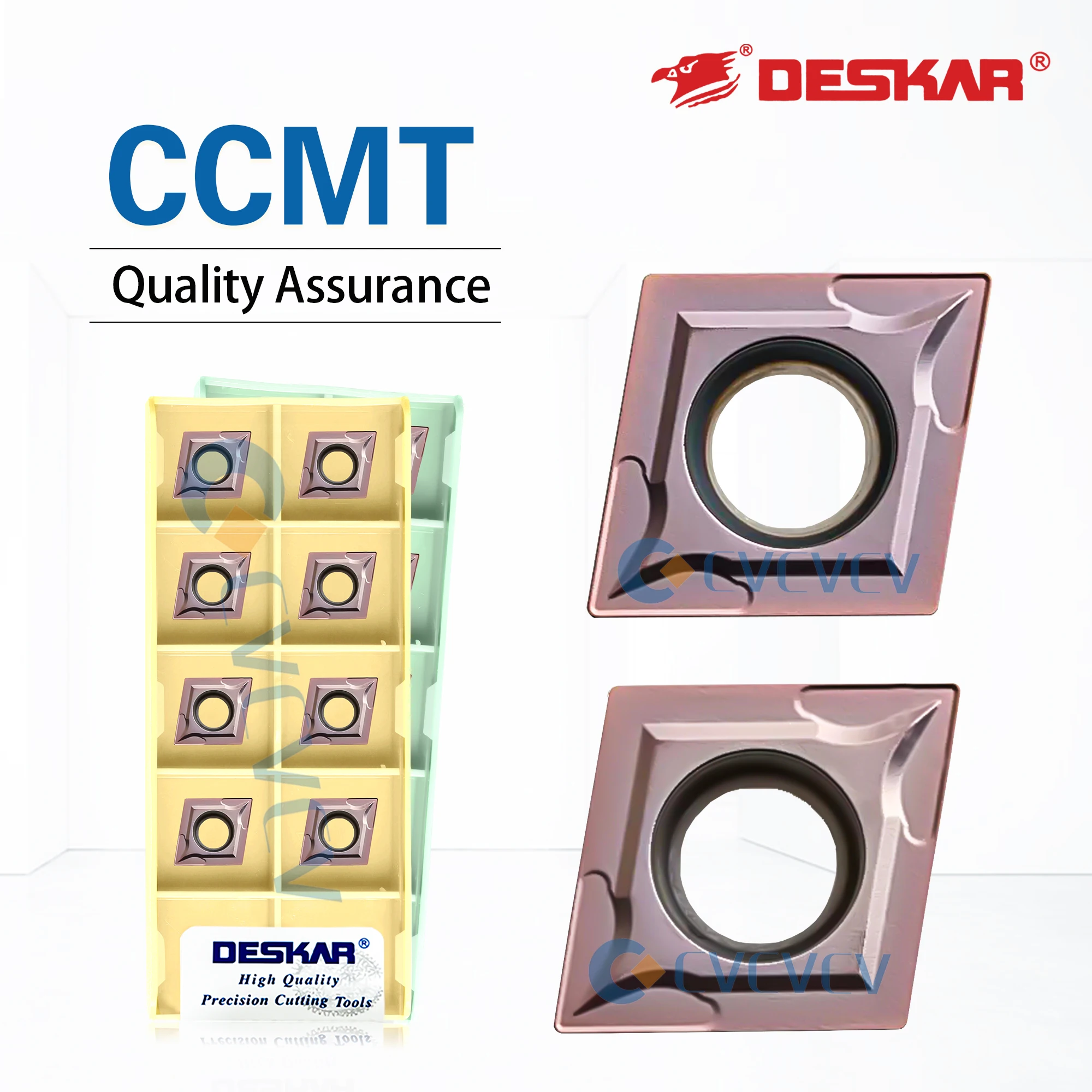 

DESKAR CNC lathe 100% Original Inner Hole Cutting Tools CCMT060204/CCMT09T304/CCMT120404 LF6118/LF6018 Rhombu Cutting Tool Blade
