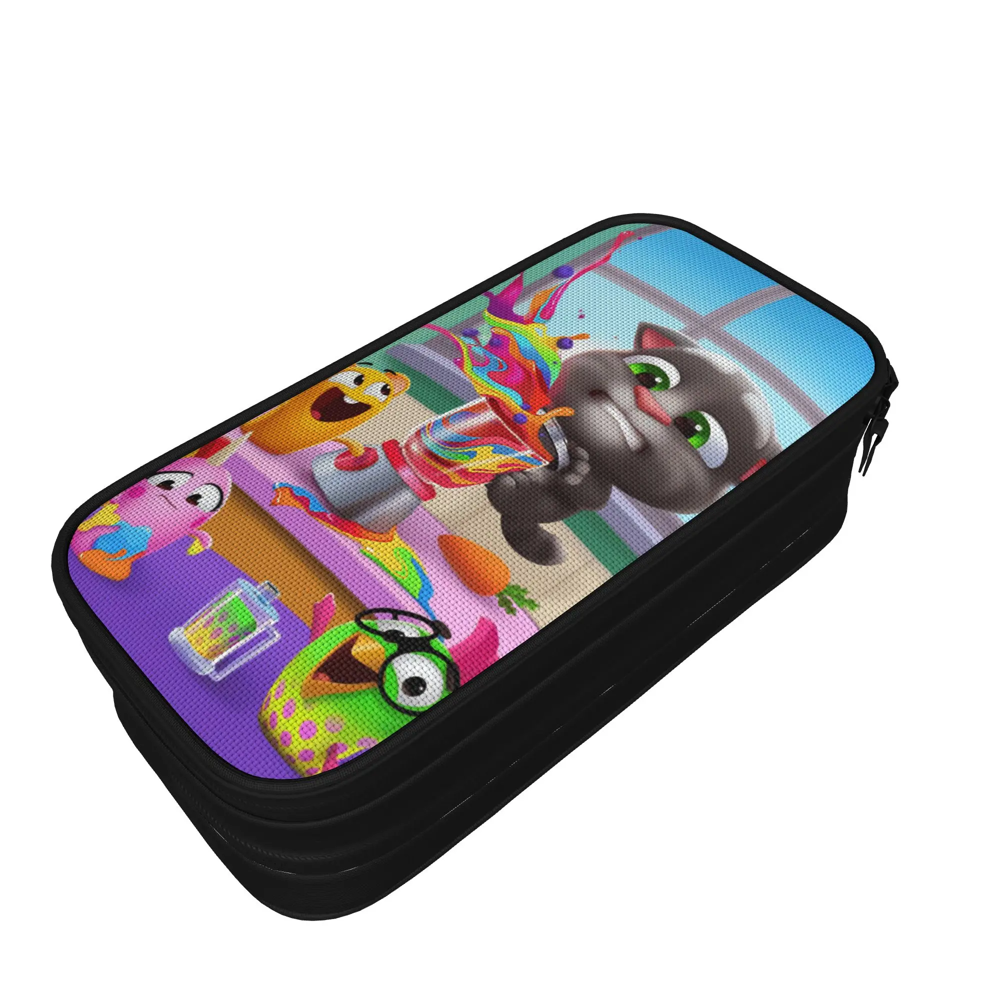 T-Talking T-Tom And F-Friends Pencil Cases New   Pen Box Bags Student Large Storage Students School Zipper Pencilcases