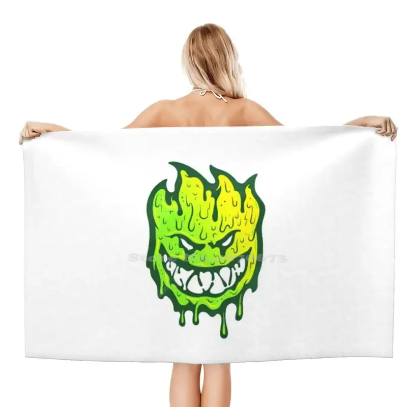 Spitfire Wheels Slime Pattern Soft Face Towel Home Outdoor Spitfire Wheels Spitfire Wheels Logo Skate Tony Hawk Skateboarding