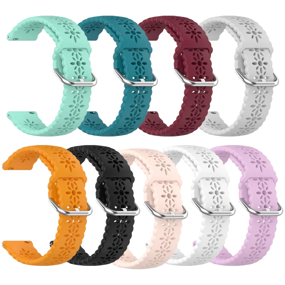 20/22 مللي متر سيليكون الفرقة ل Huami AMAZFIT BIP 6 5 نشط/التوازن 2 GTR/GTS 4 3 2e سوار ل Garmin Venu sq 2 3 الرياضة معصمه