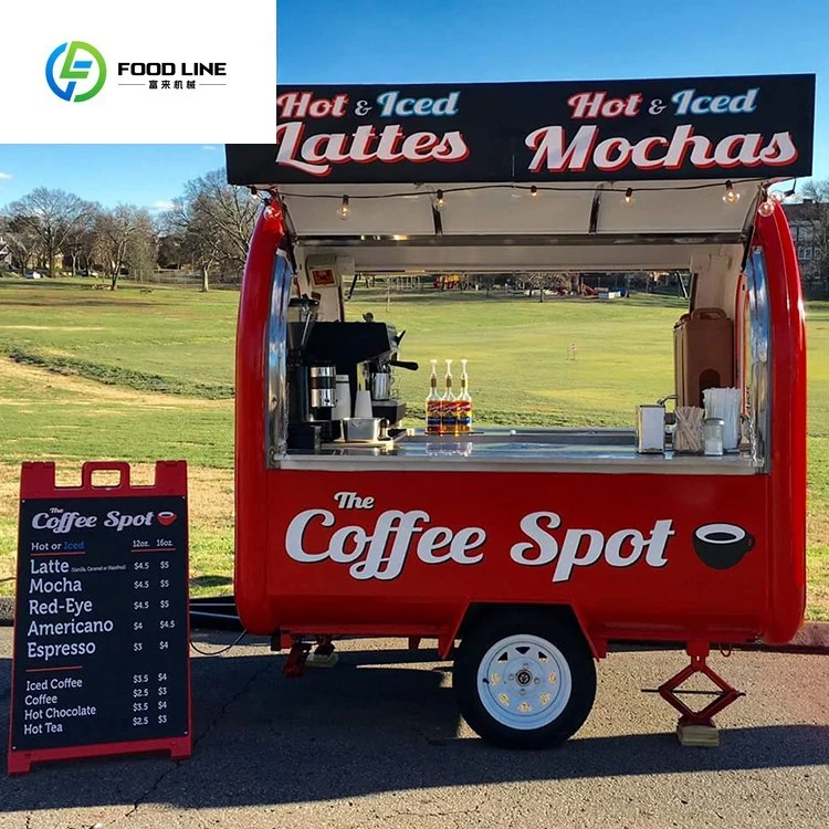 Multi-function Shaved Ice Cart China Food Trailers Fully Equipped Hot Dog Coffee Ice Cream Truck with Full Kitchen