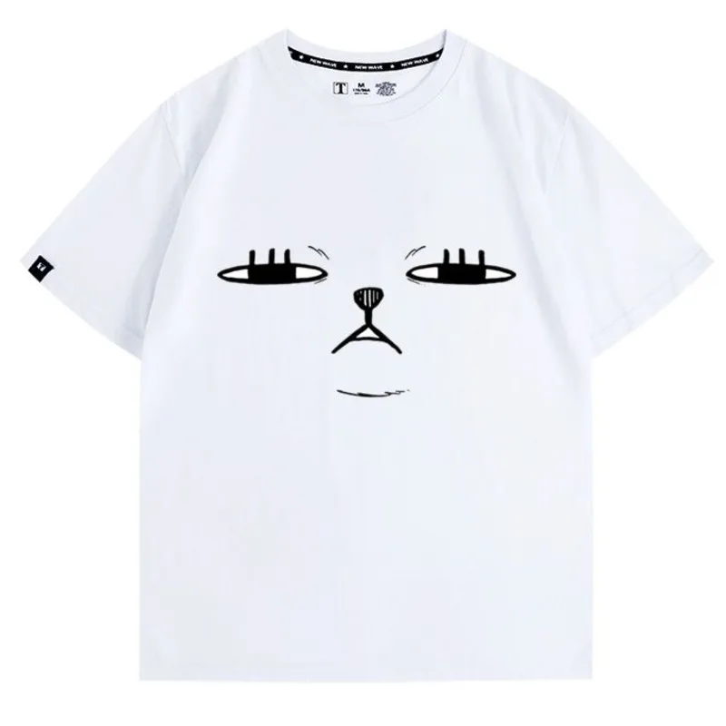 Dingdang Cat Tops&Tees Y2K Wealth Attraction Anime High Speed Casual Cotton Short Sleeved T-shirt Men Women Loose Top Tee New