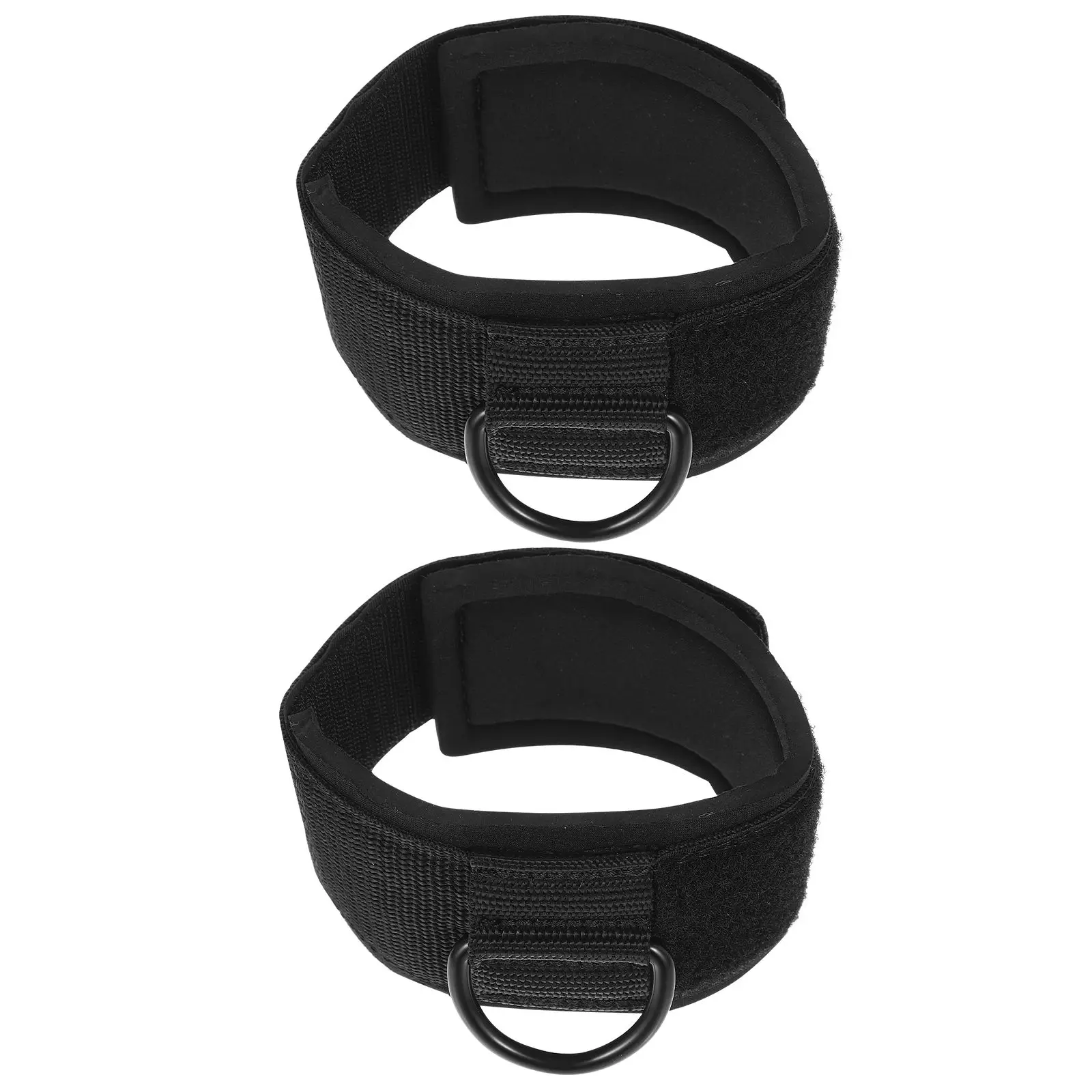 Correas de tobillo para gimnasio, anillo en D plateado, portátil, resistente al desgaste, entrenamiento de piernas y cadera, máquina de Cable para hacer ejercicio y Fitness, 2 uds.