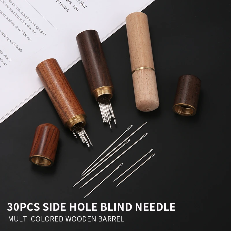 1/2/30Pcs Side Hole Blind Sewing Needles Stainless Steel Elderly Self Threading Needle Household DIY Jewelry Beading Sewing Tool