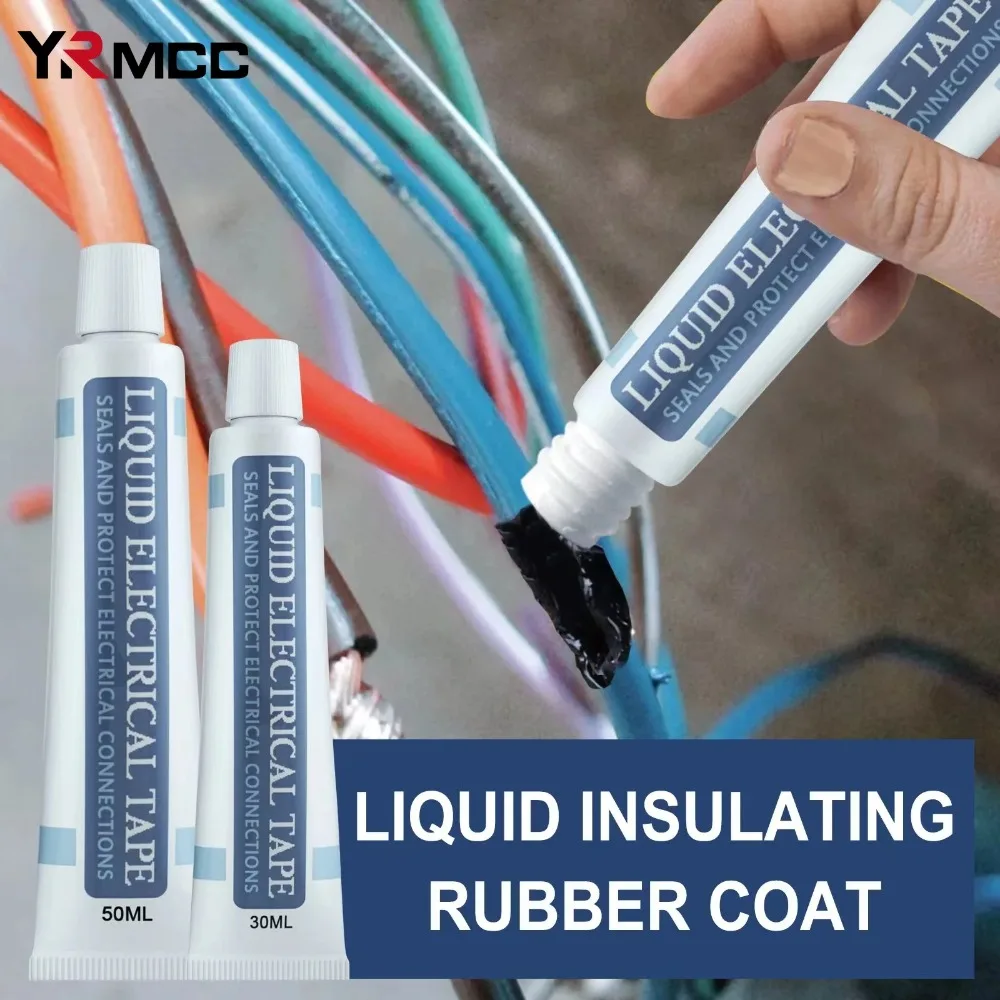 30/50ml Car Liquid Insulating Adhesive Electrical Wire Cable Repair Rubber Coat Fix Fast Drying Repair Liquid Insulation Paste