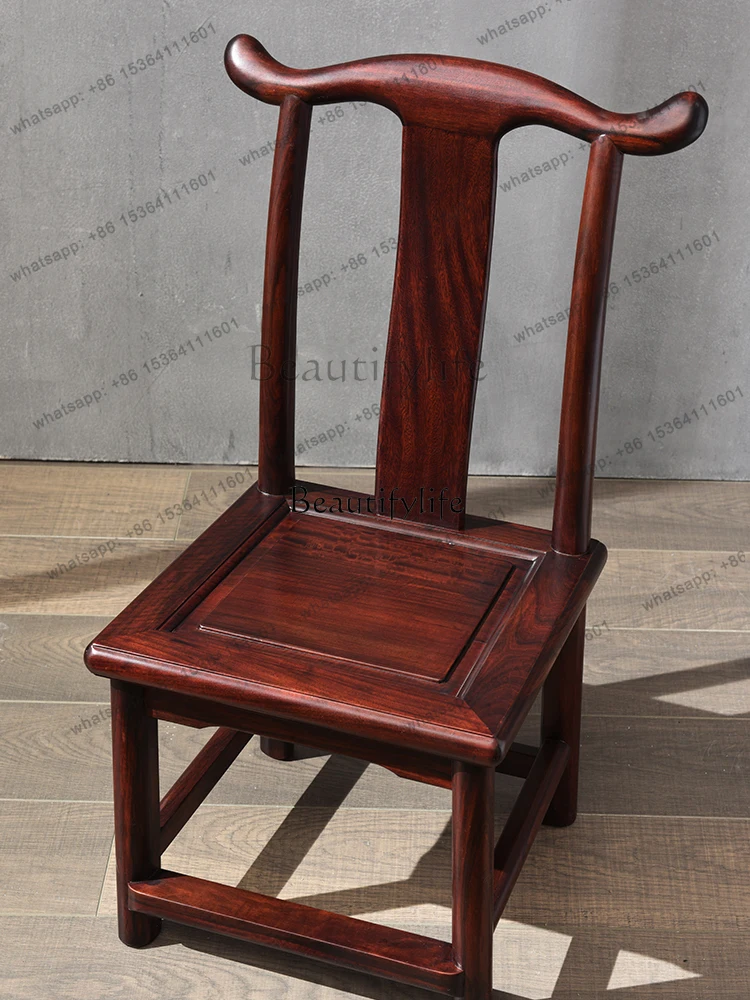 56Rosewood round-Backed Armchair Sandal Wood New Chinese Antique Armchair Palace Chair Solid Wood Classical Small Chair