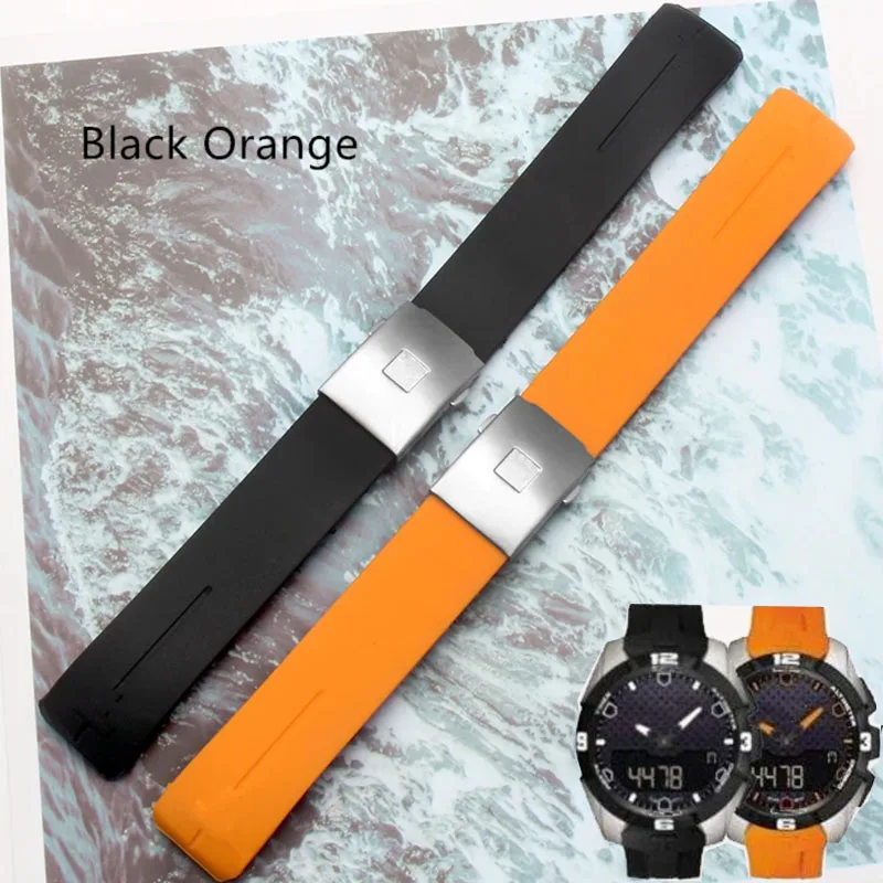 

For Tissot 1853 Tengzhi T-Touch original T013 rubber watch band T047T081T33 Men's Bracelet accessories 20mm 21mm