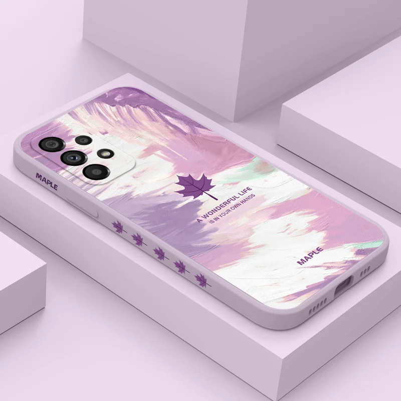 

Render Maple Leaf Case For Samsung Galaxy A73 A53 A33 A23 A13 A03 A72 A52 A52S A32 A22 A12 A02 A02S A71 A51 A31 A21S 4G 5G Cover