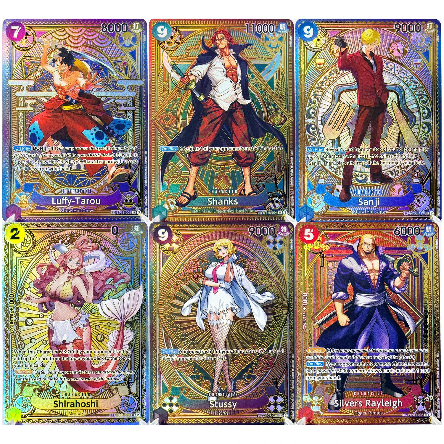 Komplettes Set One Piece Kartenspiel SP Seltene Karten Vollständige Sammlung Hochwertige DIY-Replika Anime-Folien-Proxy-Karten [Englisch/Japanisch]