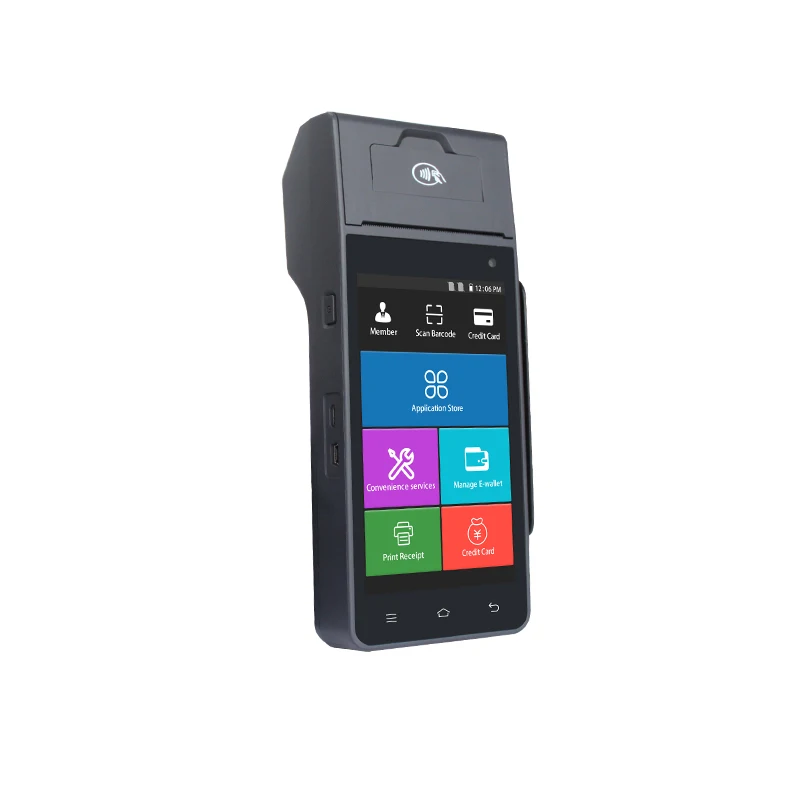 New Style Android All In One Mobile Smart Biometric Portable POS Billing 4G Nfc Handheld Terminal With Printer Pos Machine