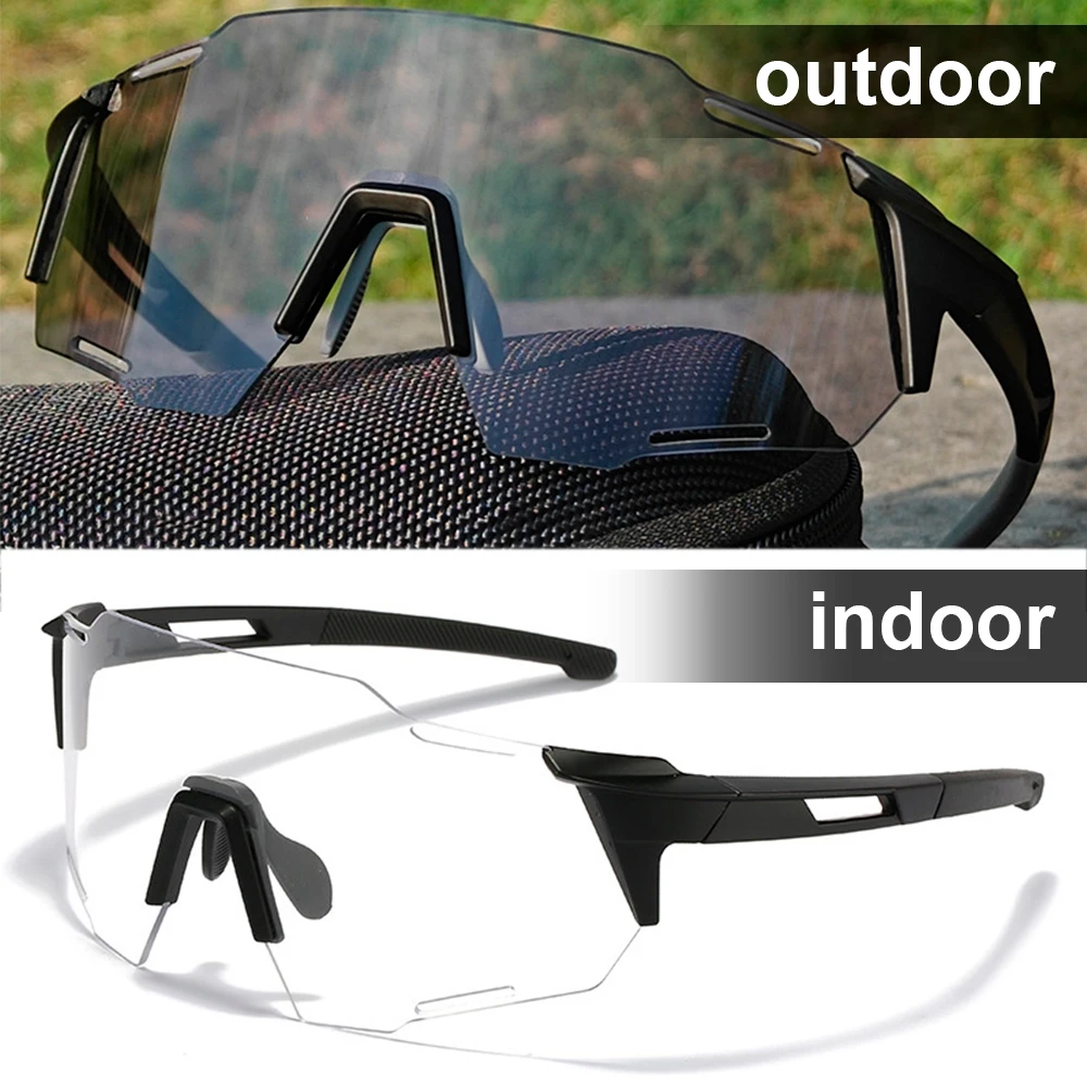 Cycling Glasses Photochromic Sunglasses Men Women Mountain Bike Road Eyewear Bicycle Riding Outdoor Sports Hiking UV400 Goggles