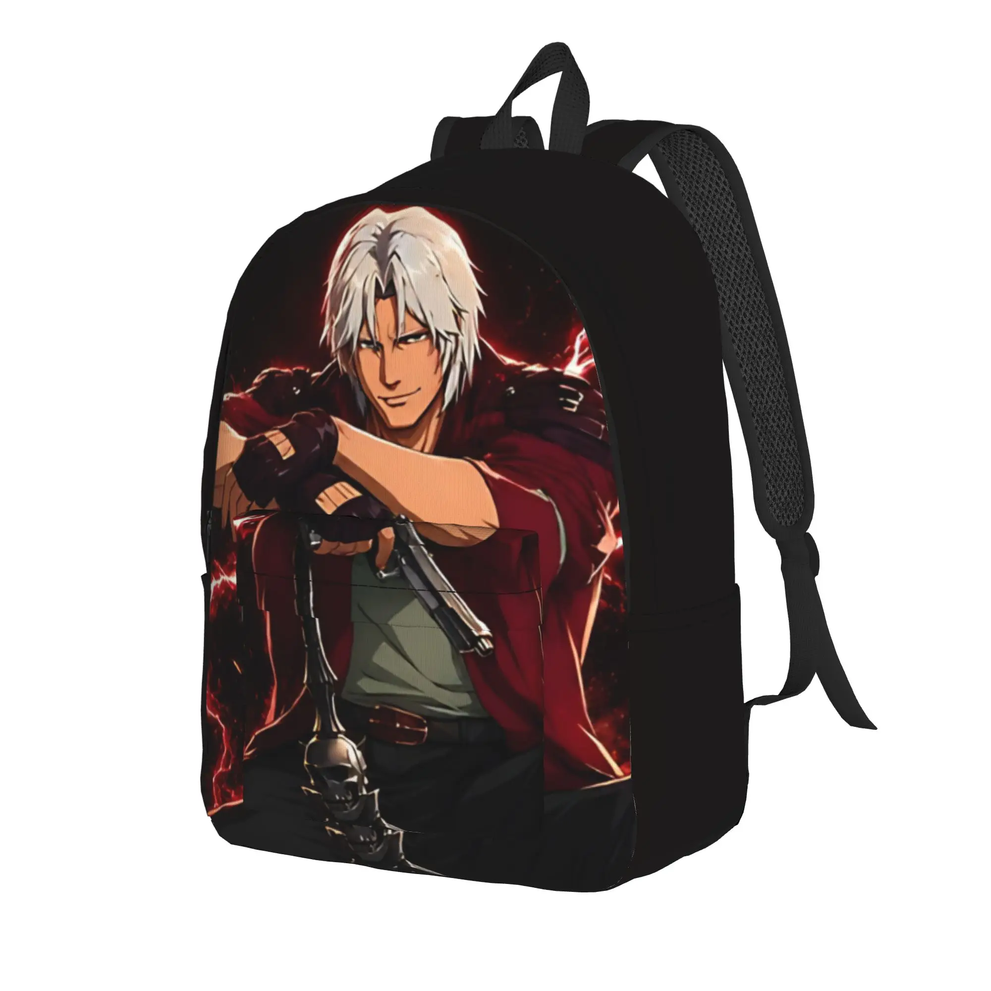 Back to school season gothic Backpack D-Devil May Cry For Men Women Snack Storage Backpack