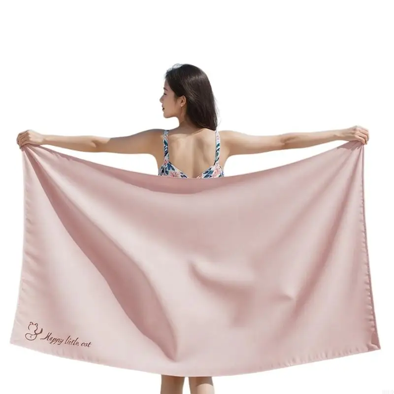 Hochwertiges Polyester-Strandtuch, schnell trocknendes Trainingshandtuch, perfekt für Übungen, Yoga und Outdoor-Aktivitäten, 80 – Detail 2