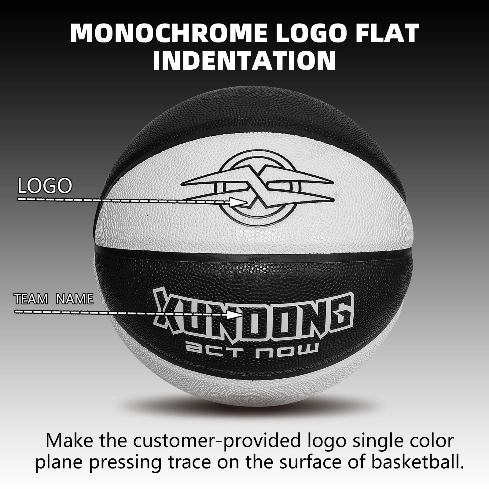 Customized Clothes Custom Logos Soft Leather Standard Size 7/6/5 Boys Girls In&Outdoor Wear-Resistant Game Training Basketball