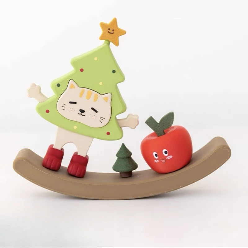 

Cute decompression healing emotion TV cabinet desk ornament porch workstation children's room cat Christmas tree