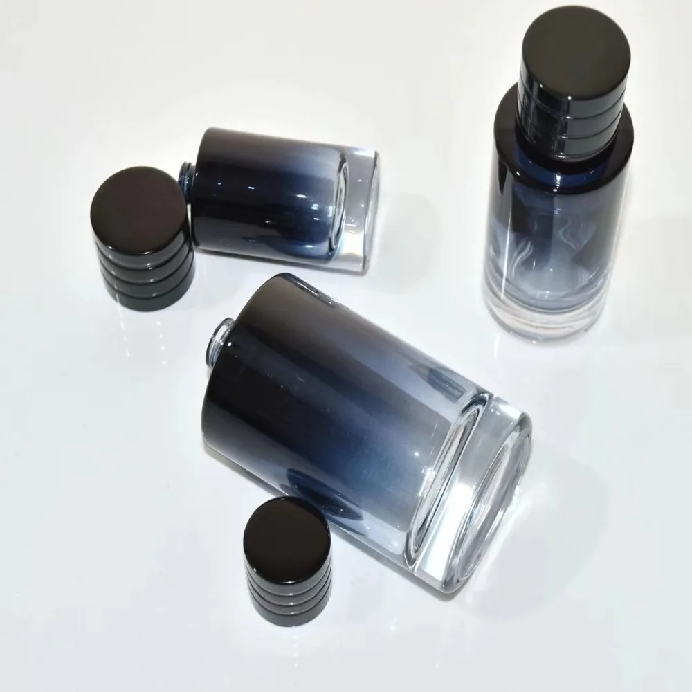 1 個 30 ミリリットル-100 ミリリットルガラス香水瓶グラデーションカラー詰め替え化粧品容器旅行化粧品ツールポータブルアトマイザー噴霧器