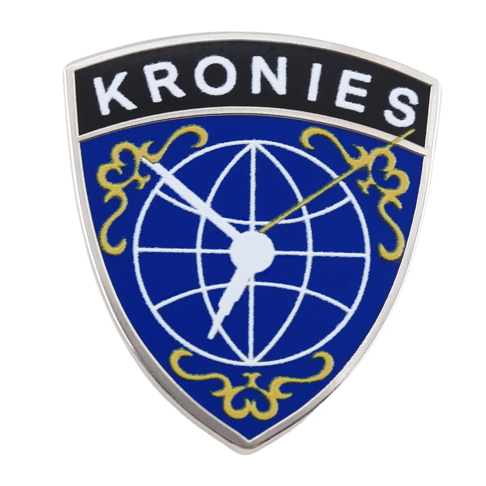 وحدة المراقبة الدائمة Kronies المينا دبوس Hololive-Ouro Kronii شارة شخصية افتراضية الطرفية مجوهرات المشجعين Otaku هدية #1