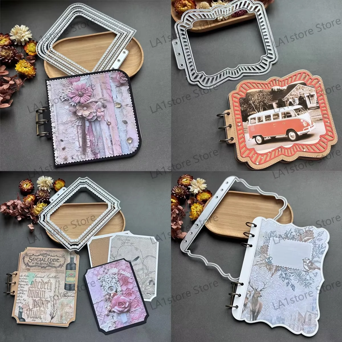 Beliebte lose Blätter Bücher Stanzformen Scrapbooking Papier geschnitten Grußkarte Album DIY machen Prägung Handwerk neue Ankunft
