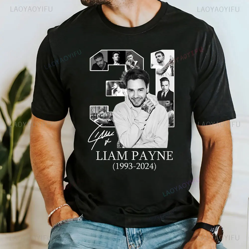 Liam Payne 1993-2024 Memorial Man T-Shirt  Graphic Printing T Shirts IN OUR HEART, YOU WILL ALWATS STAY Man Cotton Tops Clothing