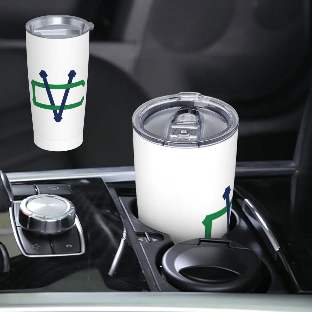 Vancouver Canucks Monogram Stainless Steel Tumbler Vacuum Insulated Mug Thermal Cold Cups Straws With Lid 20oz